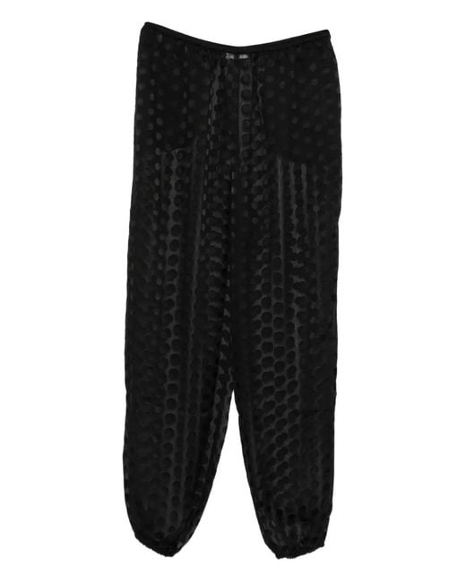 Frankie Shop Black Orissa Sheer-Finish Baloon Trousers