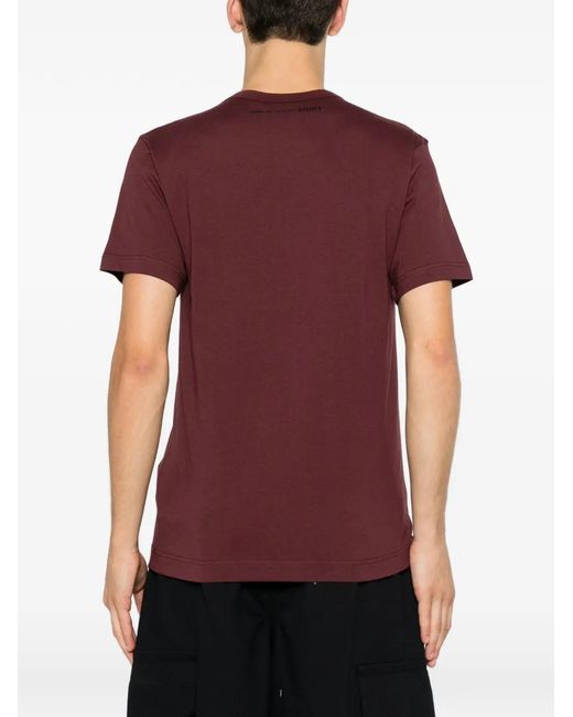 Comme des Garçons Red Crew-Neck Cotton T-Shirt for men
