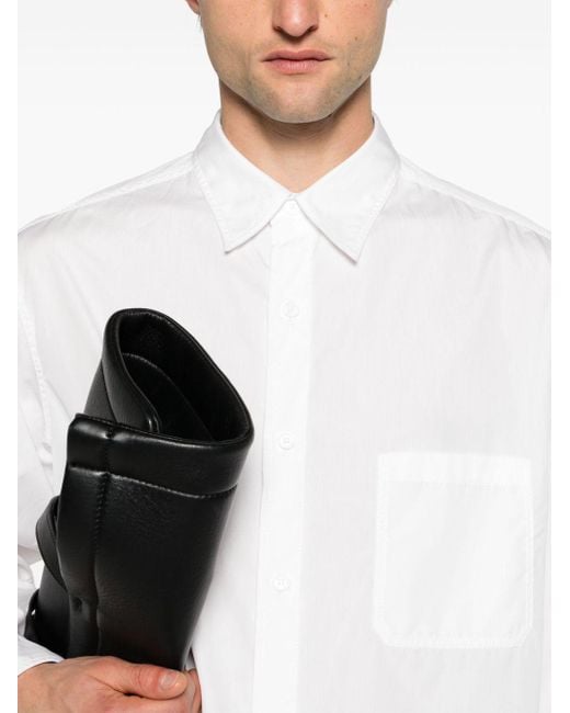 Yohji Yamamoto Overhemd Met Ketting Stiksel in het White voor heren