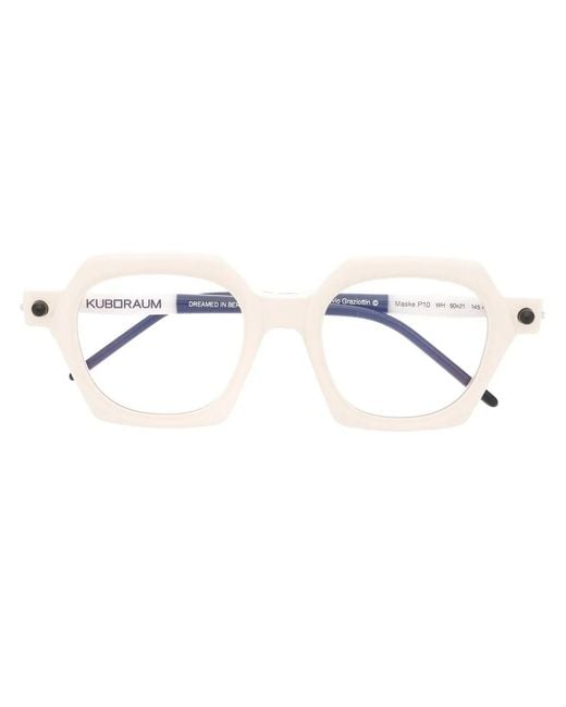 Kuboraum Metallic Square-Frame Glasses