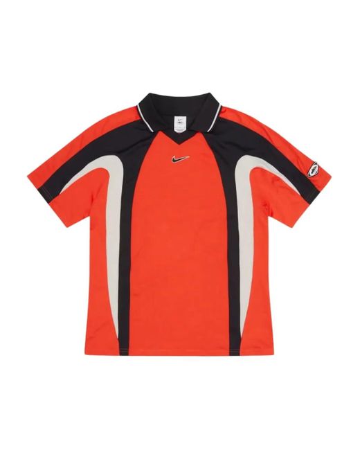 corteiz Red X Nike Logo-Print T-Shirt
