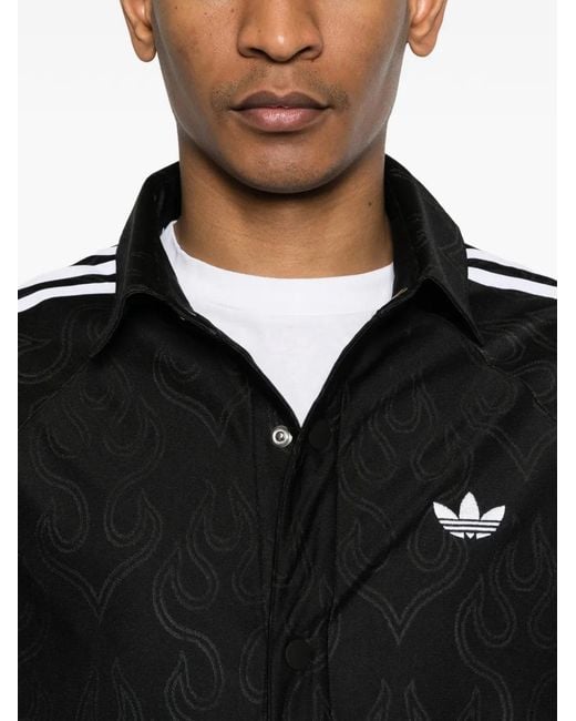 Adidas Black Basketball Flame Jacquard Shirt for men