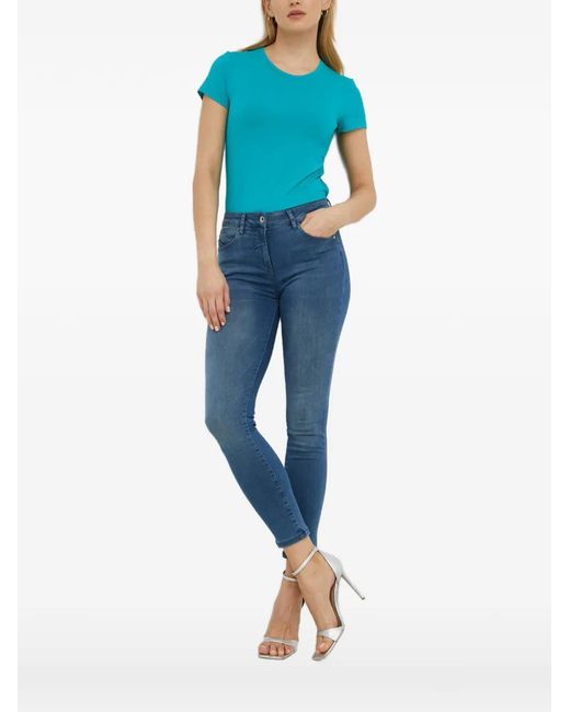 Patrizia Pepe Blue Crew-Neck Tshirt