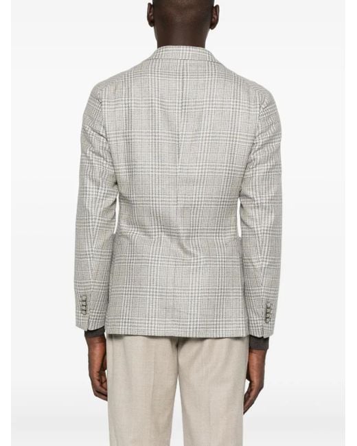 Tagliatore Gray Glen Plaid Wool Jacket for men