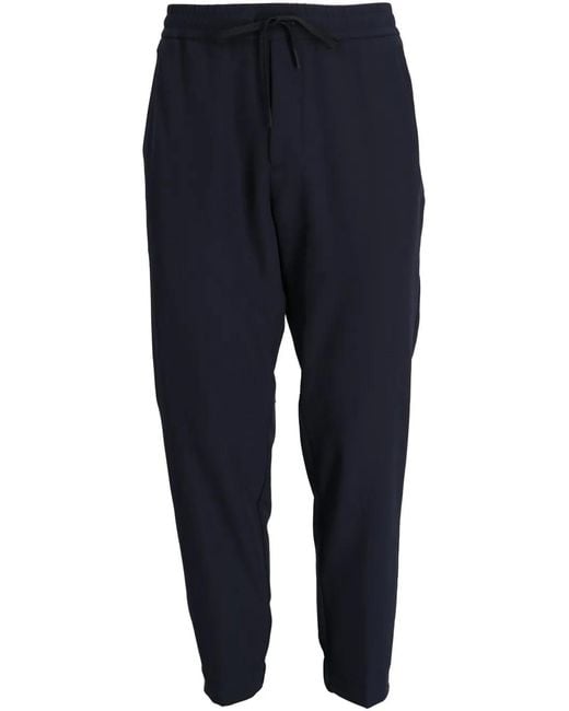 Boss Blue Logo-Embroidered Track Pants for men
