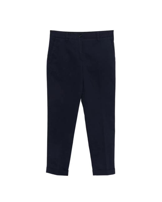 Aspesi Broek Met Cuffs in het Blue