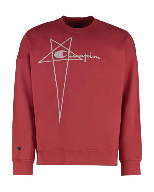 Rick Owens X Champion X Champion Sweatshirt in Red für Herren