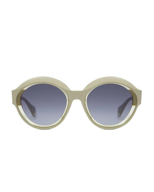 Gigi Studios Blue Round-Frame Sunglasses