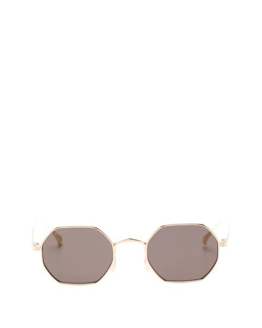 Cartier Pink Geometric-Frame Sunglasses