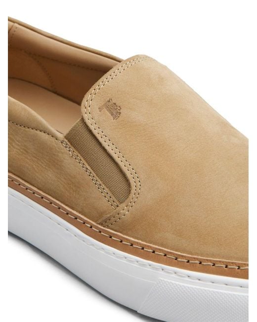 Tod's Natural Slip-on Suede Sneakers for men