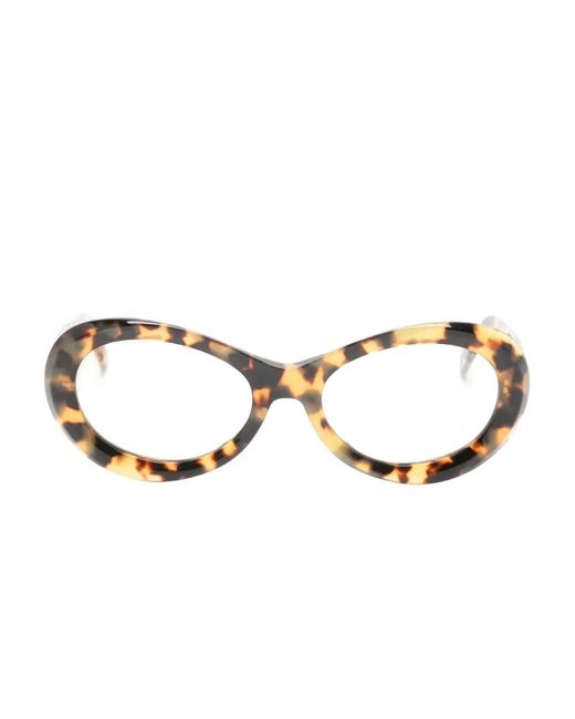 Totême Brown Lunettes De Soleil À Détail Logo