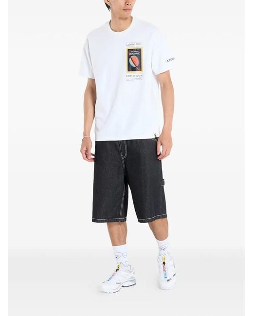 Adidas White X National Geographic Aeroready Graphic T-Shirt for men