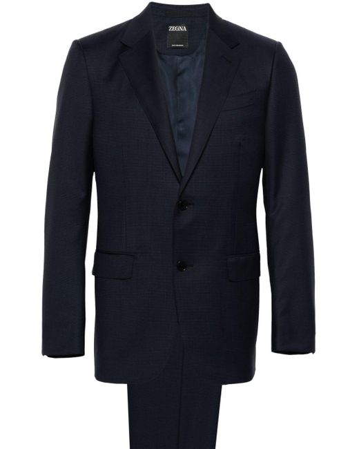Zegna Blue Wool Suit for men