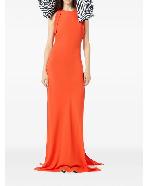 Blumarine Red Halterneck Maxi Dress