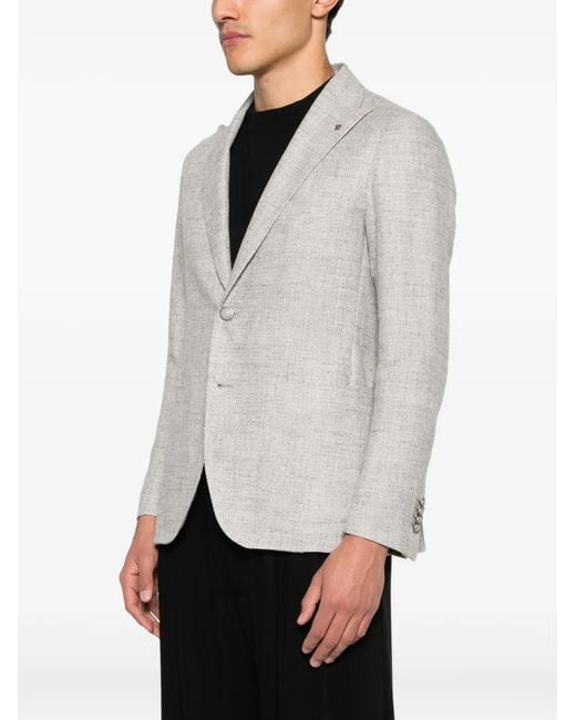 Tagliatore White Button Jacket for men