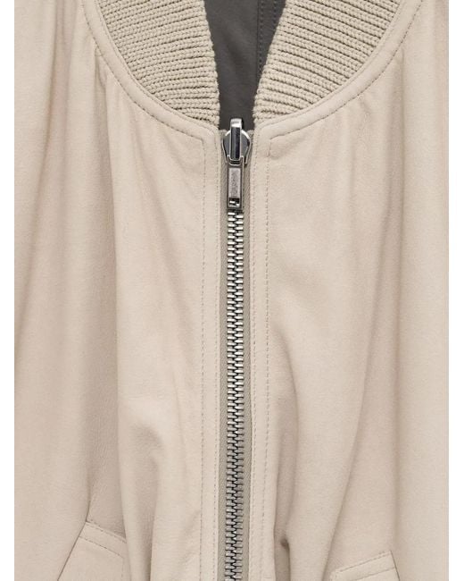 Chaqueta Bómber De Canalé Rick Owens de color Natural