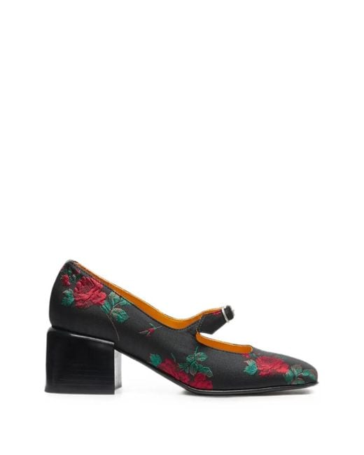 LILI CURIA Black Ginger Floral-Jacquard Pumps
