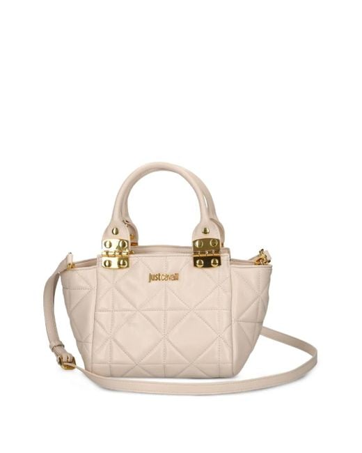 Just Cavalli Natural Quilted Tote Bag