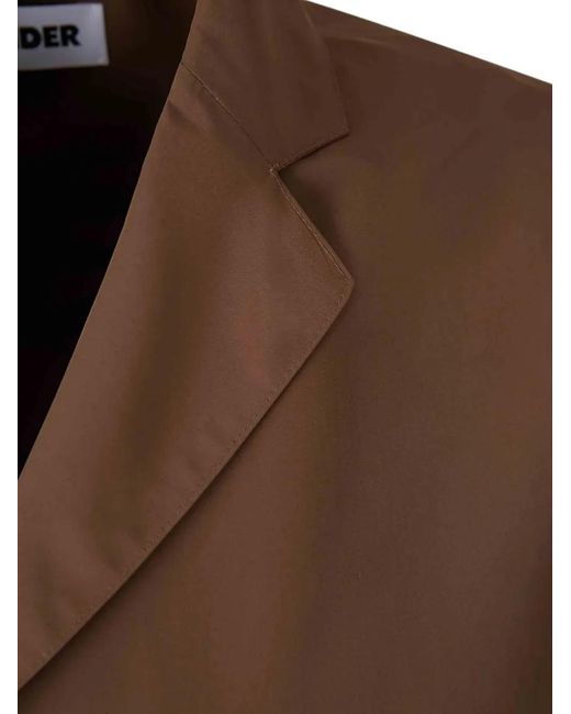 Jil Sander Brown Button-Up Notched-Lapels Jacket for men