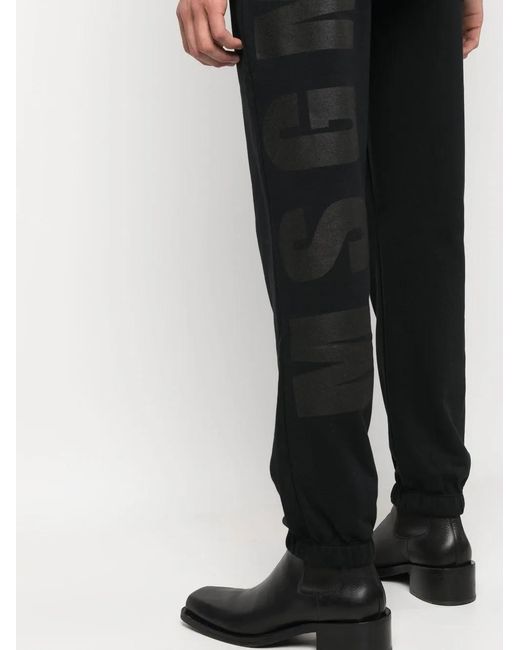 MSGM Trainingsbroek Met Logoprint in het Black voor heren