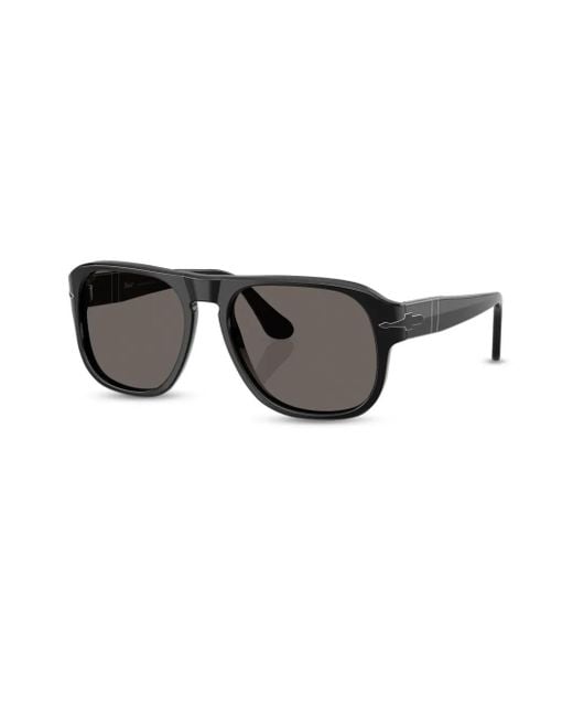 Persol Gray Pilot-Frame Sunglasses