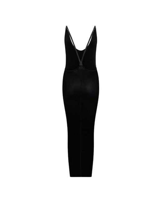 DSquared² Black Chic Night Long Jersey Dress