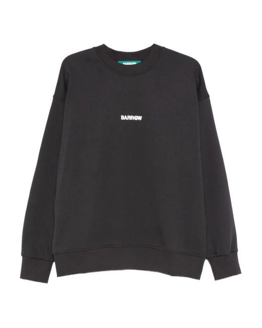 Barrow Black Logo-Print Sweatshirt
