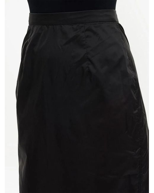 Maison Margiela Black High-Waisted Midi Skirt