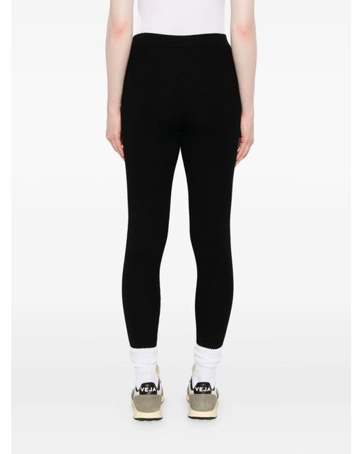 P.A.R.O.S.H. Black Wool Leggings