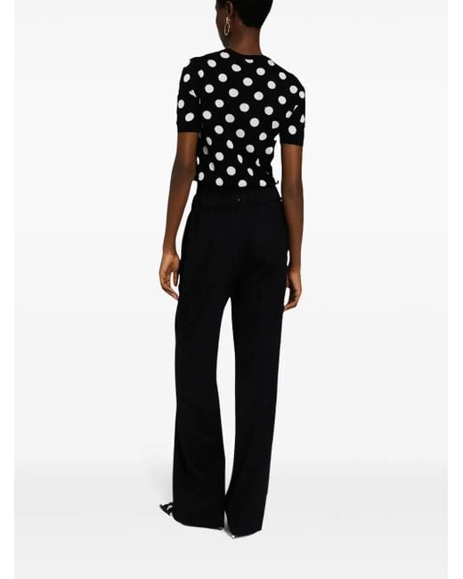Dolce & Gabbana Black Twill Flared Trousers