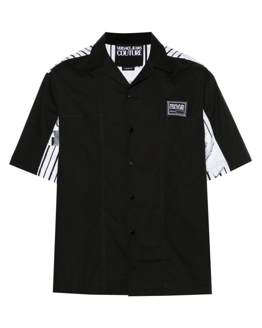 Versace Hemd mit Kontrasteinsätzen in Black für Herren