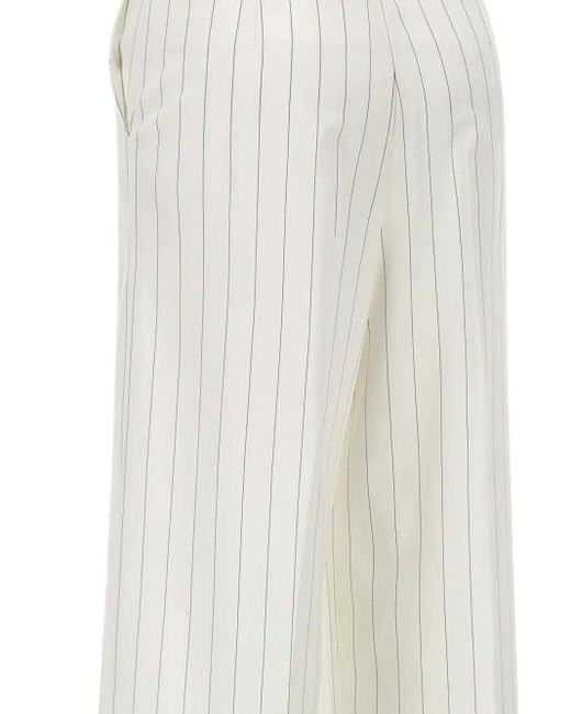 Liu Jo Gestreepte Straight Broek in het White