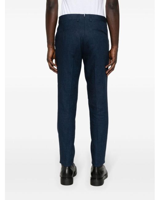 J.Lindeberg Blue Grant Super Linen Trousers for men