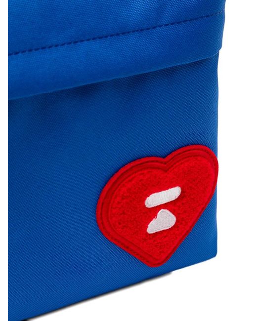 AAPE BY A BATHING AP Blue Heart-Patch Backpack
