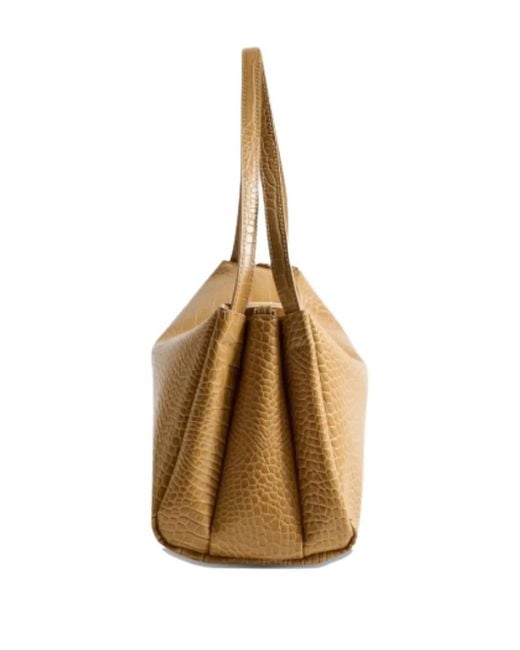 THEMOIRÈ Brown Eudora Embossed Shoulder Bag