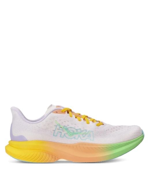 Hoka One One White Mach 6 Sneakers for men