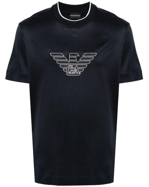 T-shirt con logo di Emporio Armani in Black da Uomo