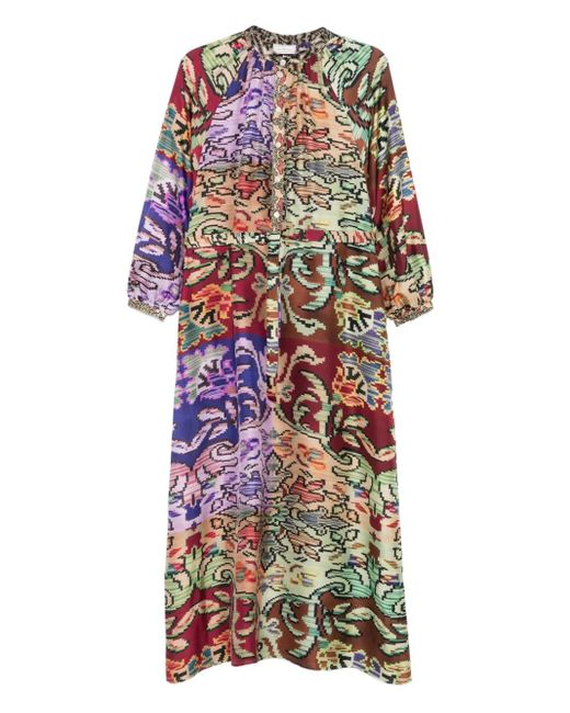 Vestido largo con botones Pierre Louis Mascia de color White