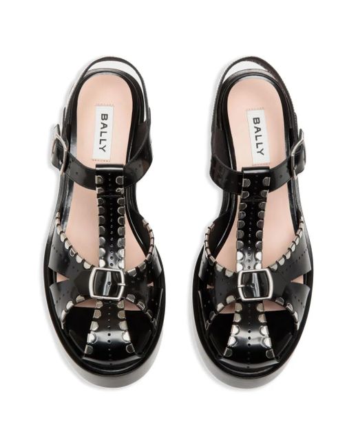 Bally Peggy Gut 85mm サンダル Black