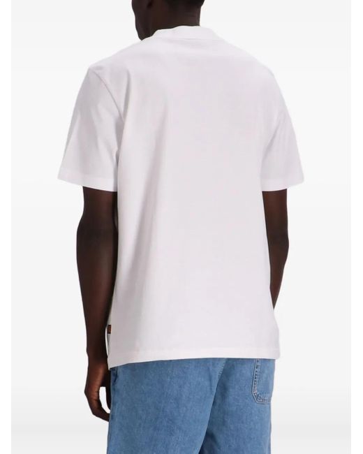 Boss Blue Graphic-Print T-Shirt for men