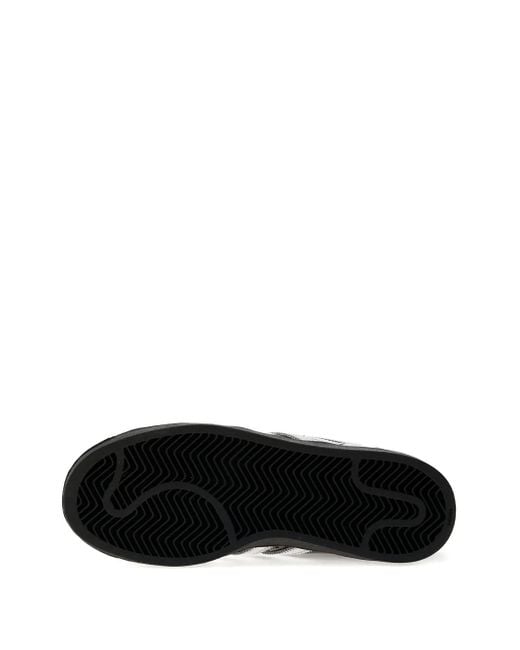Adidas Black Superstar Shell-Toe 3-Stripes Logo Sneakers