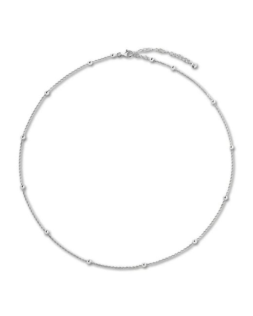 Monica Vinader White Beaded Rope-Chain Necklace
