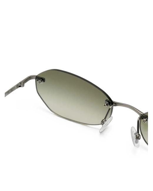 Our Legacy Green Adorable Rimless Geometric-Frame Sunglasses