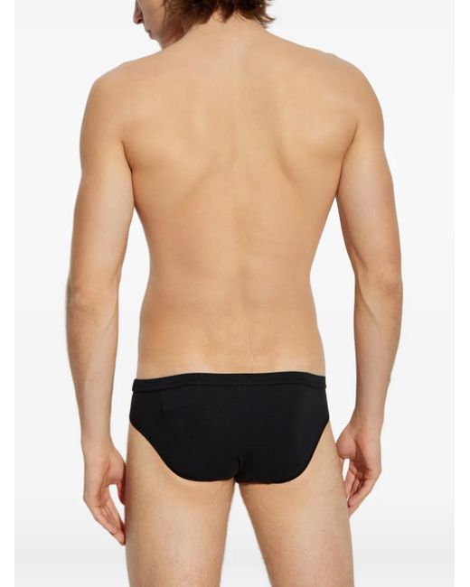 DSquared² Black Logo-Label Briefs for men