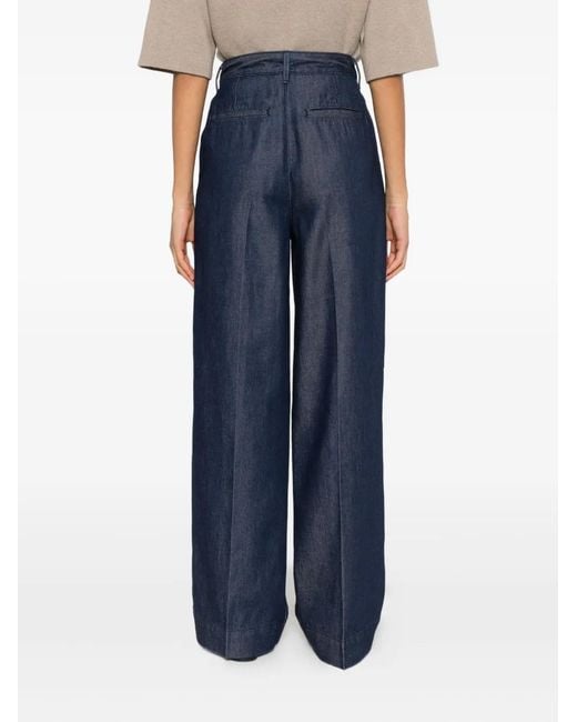 Calvin Klein Blue Pressed-Crease Jeans