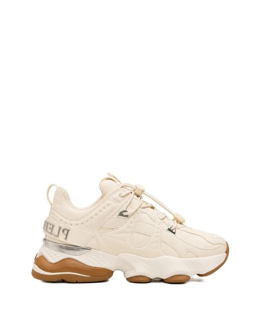 Philipp Plein White Runner Beast X-01 Panelled Sneakers