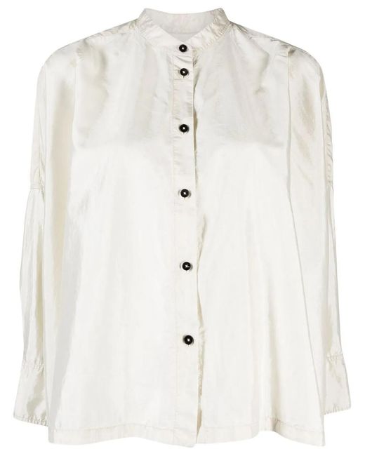 Jil Sander White Long-Sleeve Button-Up Shirt