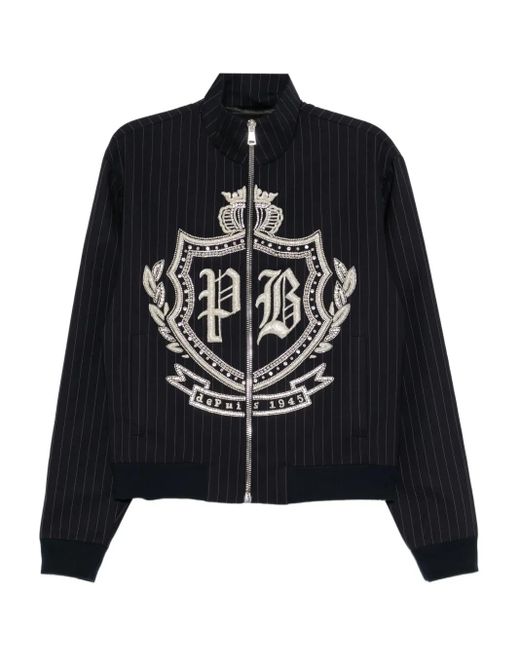 Balmain Black Crystal-Embellished Jacket for men