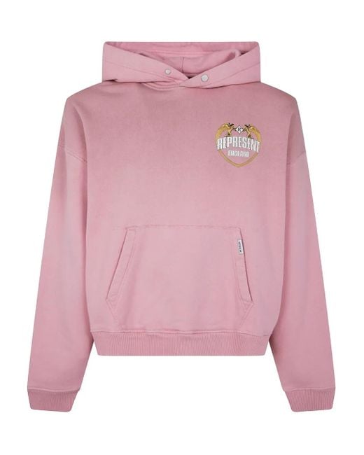 メンズ Represent Graphic Hoodie Pink