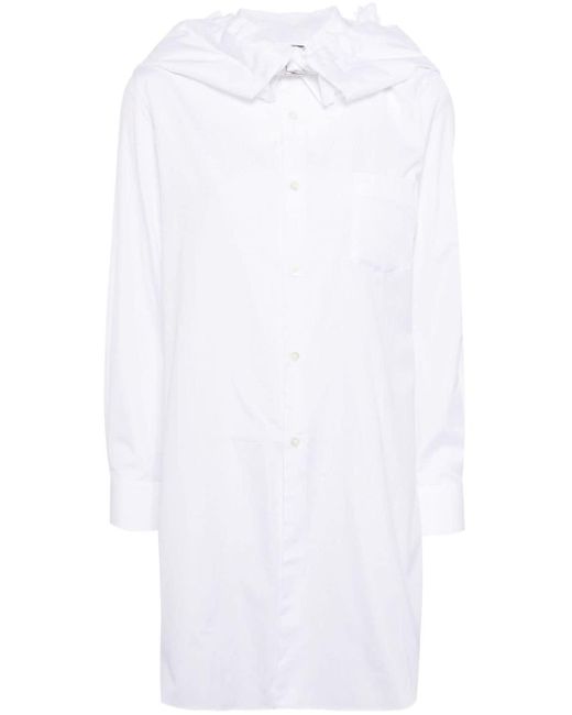 Chemise en coton à capuche Comme des Garçons en coloris White